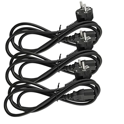 Abbildung von Naths Hardware® 3x Kaltgerätekabel 1,8m Netzteil für PC Computer Monitor Bildschirm Drucker Laptop Kaltgerätestecker C13 auf Schutzkontakt gewinkelt CEE 7/7 Stromkabel Schuko Kaltgeräte