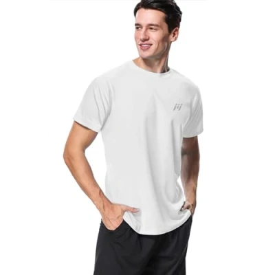 Abbildung von MeetHoo Herren Up2st Rash Guard Shirt, Weiß, XL EU