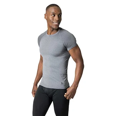 Abbildung von Odlo BL Top Crew Neck Shortsleeve Performance Light Eco Laufshirt Herren Grau, Größe XXL