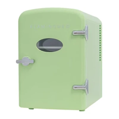 Abbildung von Flamingueo Mini Kühlschrank 4L Klein, 12V/220V, Funktion Kühlen und Heizen, Getränkekühlschrank, kühlschränke, Fridge
