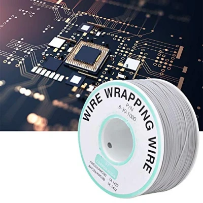 Abbildung von OK Drahtwickeldraht Grau Leiterplatte Reparatur Verzinnter Kupferkernwickel Überbrückungsdraht 30AWG 300 M.