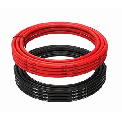 Abbildung von TUOFENG 3.31mm² Elektrischer Draht 12 AWG Silikon Wire Hook Up Kabel [3 m Schwarz und 3 Rot] Weich flexibel 680 Stränge 0,08 mm verzinnter Kupferdraht Hochtemperaturbereich