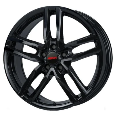 Abbildung von ALUTEC 4 loch 17Zoll 98mm Alufelge Ikenu hyper silber schwarz Horn poliert IKE65738F42 6 Felge
