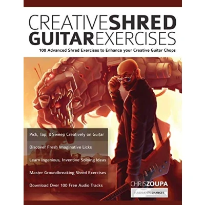 Abbildung von Creative Shred Guitar Exercises: Discover 100 Advanced Exercises to Enhance your Chops (Learn How Play Rock Guitar)