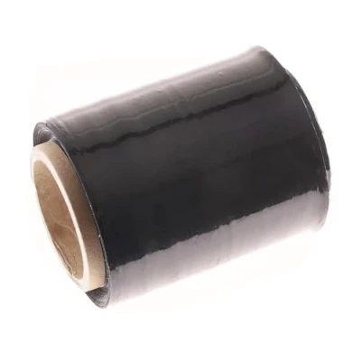 Abbildung von OFFICE PRODUCTS Stretchfolie Schwarz folie 1 kleine Rolle/Handstretchfolie / 110m 10cm 0,3kg netto 23my Hand Umzugfolie/Stretchfolienrolle/Wickelfolie, Packfolie und Umzug/Verpackungsfolie