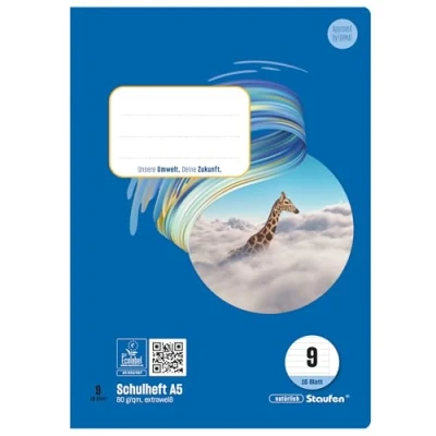 Abbildung von Staufen Style Schulheft 10 Hefte je 16 Blatt, DIN A5, Lineatur 9 (9 mm liniert mit Rand), 80 g/m² Papier