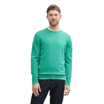 Abbildung von TOM TAILOR Herren 1039810 Strickpullover mit Crewneck, 37437 Bright Jade Green Melange, XX Large