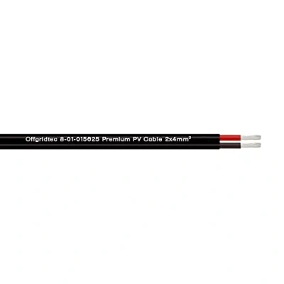 Abbildung von Offgridtec Solarkabel 2x4mm² PV1 F 4mm² Zweiadriges Schwarz, 10m