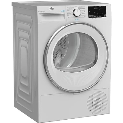 Abbildung von Beko B3T42239 Wäschetrockner 8KG, Frontlader Wärmepumpentrockner, Allergikergeeignet, 15 Programme, Dampffunktion, Multifunktionsdisplay, Aquawave Schontrommel, Weiß