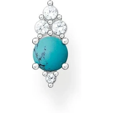 Abbildung von THOMAS SABO Einzel Ohrstecker türkiser Stein 925 Sterling Silber H2181 405 17