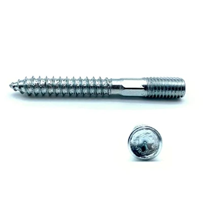 Abbildung von DOJA Barcelona Stockschrauben 100 Schrauben, M6 x 40, Stahl verzinkt Doppelgewindeschraube Schraubverbindung für Holzschrauben, Möbelbeine, Metallbügel, Holzbrett, Holzplatte