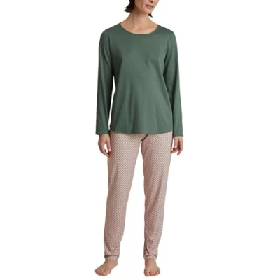 Abbildung von CALIDA Grounded Nights Pyjama, lang Damen, aus 100% Baumwolle