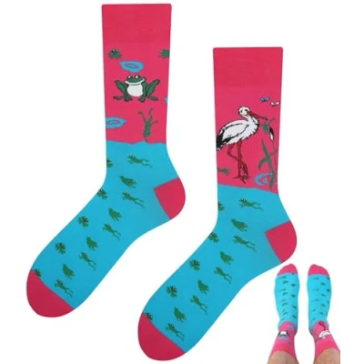 Abbildung von TODO Froschmotiv Lustige Storch Socken Motiv Frosch Damen 39 42