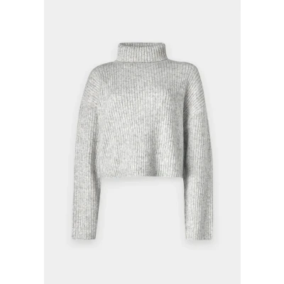 Abbildung von ONLY Onlmelanie Rollneck Strickpullover, Damen, Größe: XS, Light grey