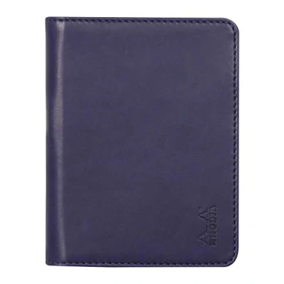 Abbildung von Rhodia 211005C Mappe für Block oder Notizheft Rhodiarama N11, DIN A7 (7,4x10,5 cm) 9,5x12,5 cm, elegant und praktisch, Nachtsblau, 1 Stück