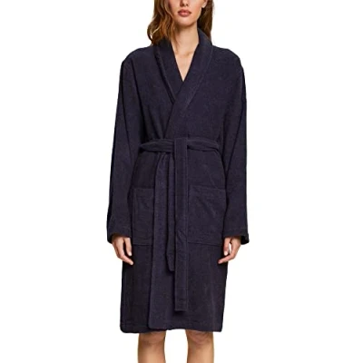 Abbildung von ESPRIT Unisex Bademantel aus 100% Baumwolle XXL Navy Blue