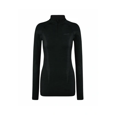 Abbildung von Falke Wooltech Longsleeve ZIP FOR COLD TO VERY Conditions Unterhemd/shirt black, Damen, Größe: XL, Black