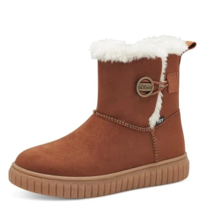 Abbildung von s.Oliver Snowboot/Winterstiefel für Kinder, Größe: 34, Cognac Schuhe
