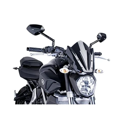 Abbildung von Puig 7015N Windschutzscheibe Cockpitverkleidung für Yamaha MT 07 2014, Schwarz, Medium