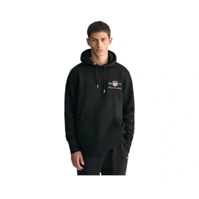 Abbildung von GANT Medium Archive Shield Hoodie Sweatshirt, Herren, Größe: 3XL, Black