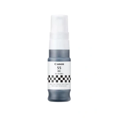 Abbildung von Canon GI 55BK Original Tintenflasche Schwarz Hochwertige Nachfüll Tinte für MegaTank Drucker, 135 ml