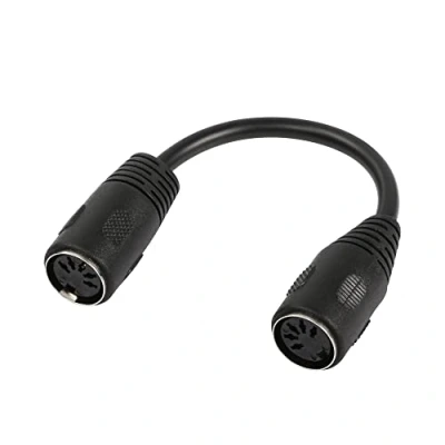 Abbildung von CERRXIAN 0,5 Fuß MIDI DIN Kabel, 5 PIN Buchse auf Buchse, Audiokabel für Keyboard Synthesizer, Orgel, E Piano, Gitarre (0,15)