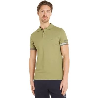 Abbildung von Tommy Hilfiger FLAG CUFF Poloshirt, Herren, Größe: XXL, Faded green