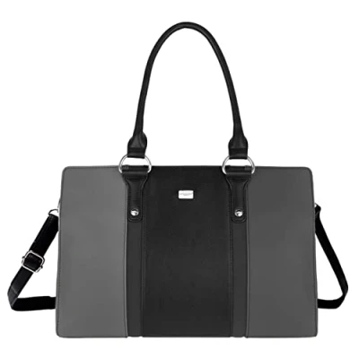 Abbildung von David Jones Damen Große Handtasche Tote Shopper Frau Henkeltasche PU Leder Tasche A4 Schultertasche Arbeit Schule Büro Arbeitstasche Aktentasche Lange Henkel Tragetasche Elegant Grau