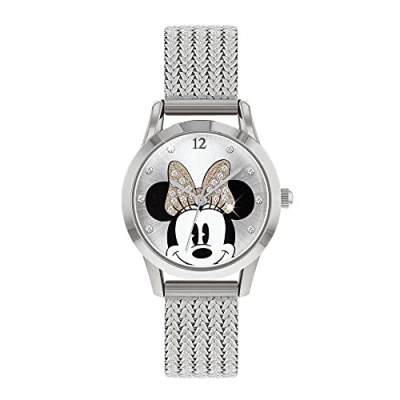 Abbildung von Disney Damen Datum klassisch Quarz Uhr mit Edelstahl Armband MN8008