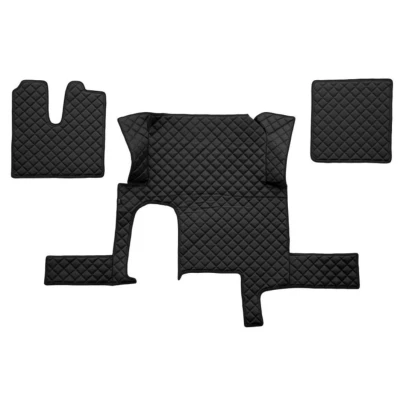 Abbildung von F CORE FL29 BLACK Fußmattensatz Eco Leder vorne 3 schwarz