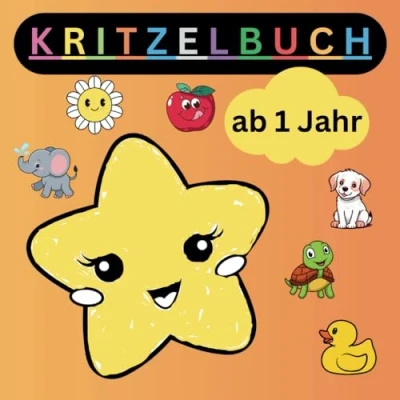 Abbildung von Kritzelbuch ab 1 Jahr: Mein erstes Malbuch mit über 50 tollen Motiven zum Kritzeln und Ausmalen Für kreative Kleinkinder
