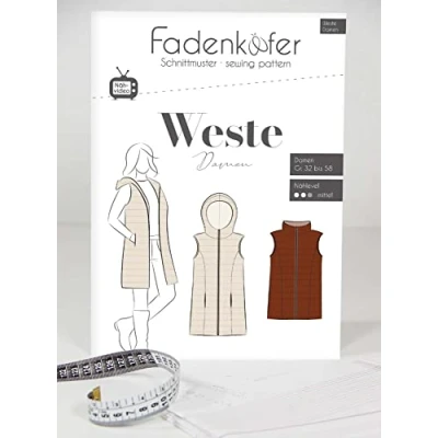 Abbildung von Papierschnittmuster Weste Damen