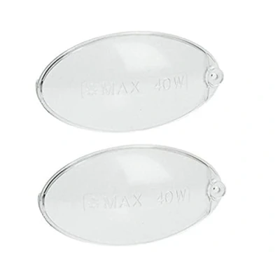 Abbildung von GC GLOBALCOMMERCE Faber Ariston Deckenleuchte, Glas, Dunstabzugshaube, Maße: 100 x 54 mm, oval, anpassbar, 2 Stück