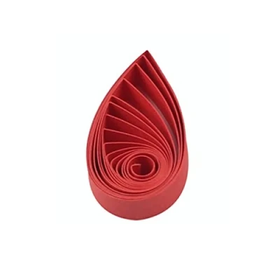 Abbildung von ODETOJOY quilling Papierstreifen 10mm schwarz streifen grün papier weiß rot 120 Stück/eingestellte Länge 52cm (rot)