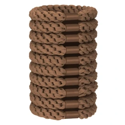 Abbildung von JessLab Haargummiset, 10 Stück Weiche Elastische Haargummis für Frauen Kein Schaden Pferdeschwanz Halter Stretchige Haarbänder Stirnband Zubehör Mädchen Damen, Braun