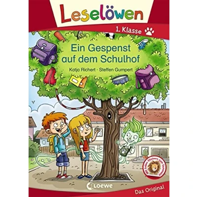 Abbildung von Leselöwen 1. Klasse Ein Gespenst auf dem Schulhof (Großbuchstabenausgabe): Erstlesebuch für Kinder ab 6 Jahren