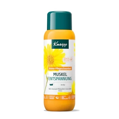 Abbildung von Kneipp Aroma Pflegeschaumbad Muskel Entspannung Badezusatz mit wertvollem Extrakt der Arnika &amp; natürlichen ätherischen Ölen aus Cabreuva, Rosmarin Pinus Arten wärmendes Badeerlebnis 400ml