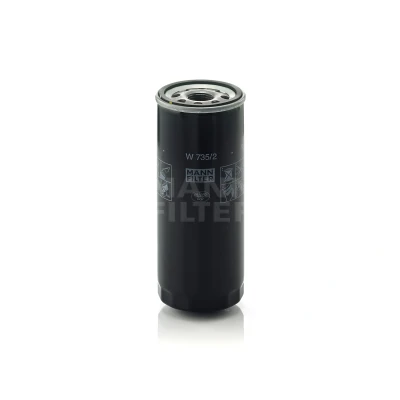 Abbildung von MANN FILTER W 735/2 Ölfilter M 24 X 2 mit einem Rücklaufsperrventil Anschraubfilter AUDI: A6 C5 Saloon, Avant