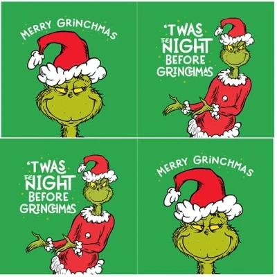 Abbildung von Danilo Promotions Limited Offizielles The Grinch Weihnachtskarten Set, 12 Karten, 2 verschiedene Designs, GXXB3