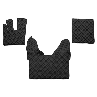 Abbildung von F CORE FL25 BLACK Fußmattensatz Eco Leder vorne 3 schwarz