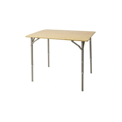 Abbildung von Bo Camp Urban Outdoor Campingtisch Klapptisch Garten Tisch Falttisch Höhenverstellbar Klappbar Alu Bambus Holz 60 x 80 cm
