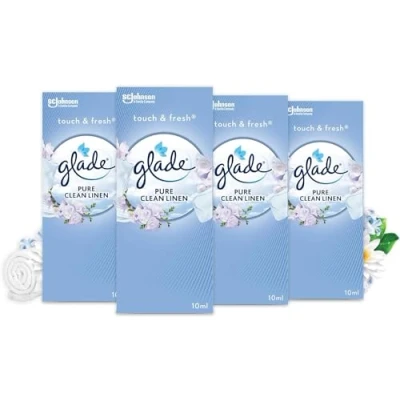 Abbildung von Glade Touch &amp; Fresh (Brise One Touch) Nachfüller, Lufterfrischer Minispray, Pure Clean Linen, 4er Pack (4x10 ml)