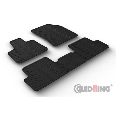 Abbildung von Gledring 0785 Fußmattensatz Gummi vorne und hinten 5 schwarz 750mm 550mm