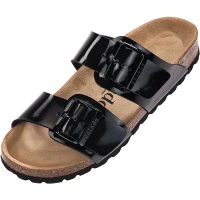 Abbildung von Palado Samos EGS Pantolette flach, Damen, Größe: 37, Schwarz lack Schuhe