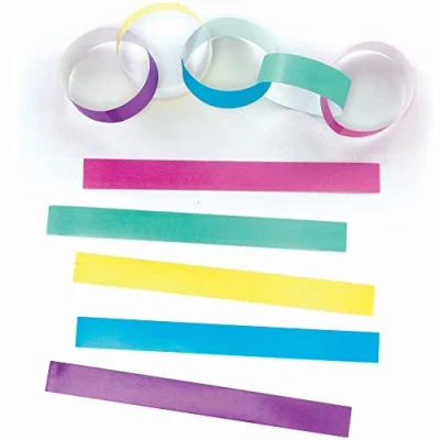 Abbildung von Baker Ross Pastellfarben Papierketten 500 Stück, Osterbasteln mit Papier für Kinder (FC336), Mittel