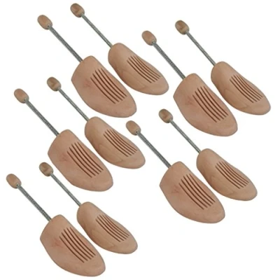 Abbildung von Delfa Holz Spiralfeder Schuhspanner (Set von 5 Paar), Beige, 44/45