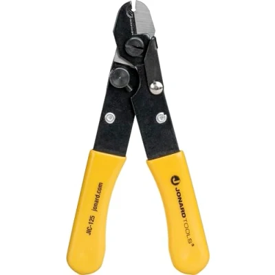 Abbildung von Jonard Tools JIC 125 Glasfaser Abisolierzange mit gelbem Kunststoffgriff, 14 cm Länge