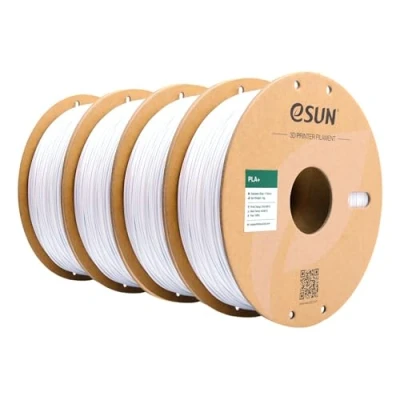 Abbildung von eSUN PLA+ Filament 1.75mm, 3D Drucker PLA Plus, Maßgenauigkeit +/ 0.03mm, 1KG pro Spule, 4 Spulen Druck für Drucker, Kühles Weiß