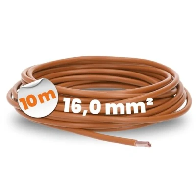 Abbildung von 10 Meter Lapp 4520036 H07V K 16,0 mm² braun I Verdrahtungsleitung Aderleitung flexibel PVC Einzelader Litze 16mm2 Verdrahtung