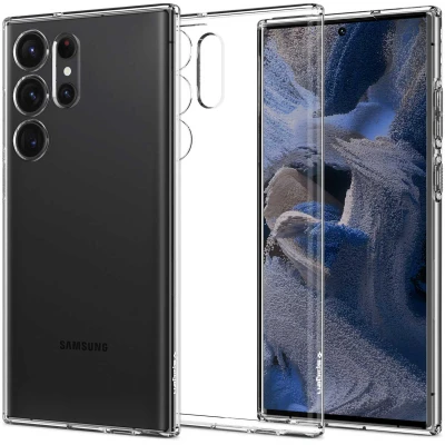 Abbildung von Spigen Liquid Crystal TPU Back Cover Durchsichtig Samsung Galaxy S23 Ultra